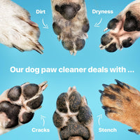 Charlie & Buddy Dog Paw Cleaner for Dogs of Small, Medium, Large Sizes, No-Rinse Foaming Cleanser, Paw Scrubber for Dogs Free of Parabens, Sulfates, Fragrances, Moisturize and Deodorize